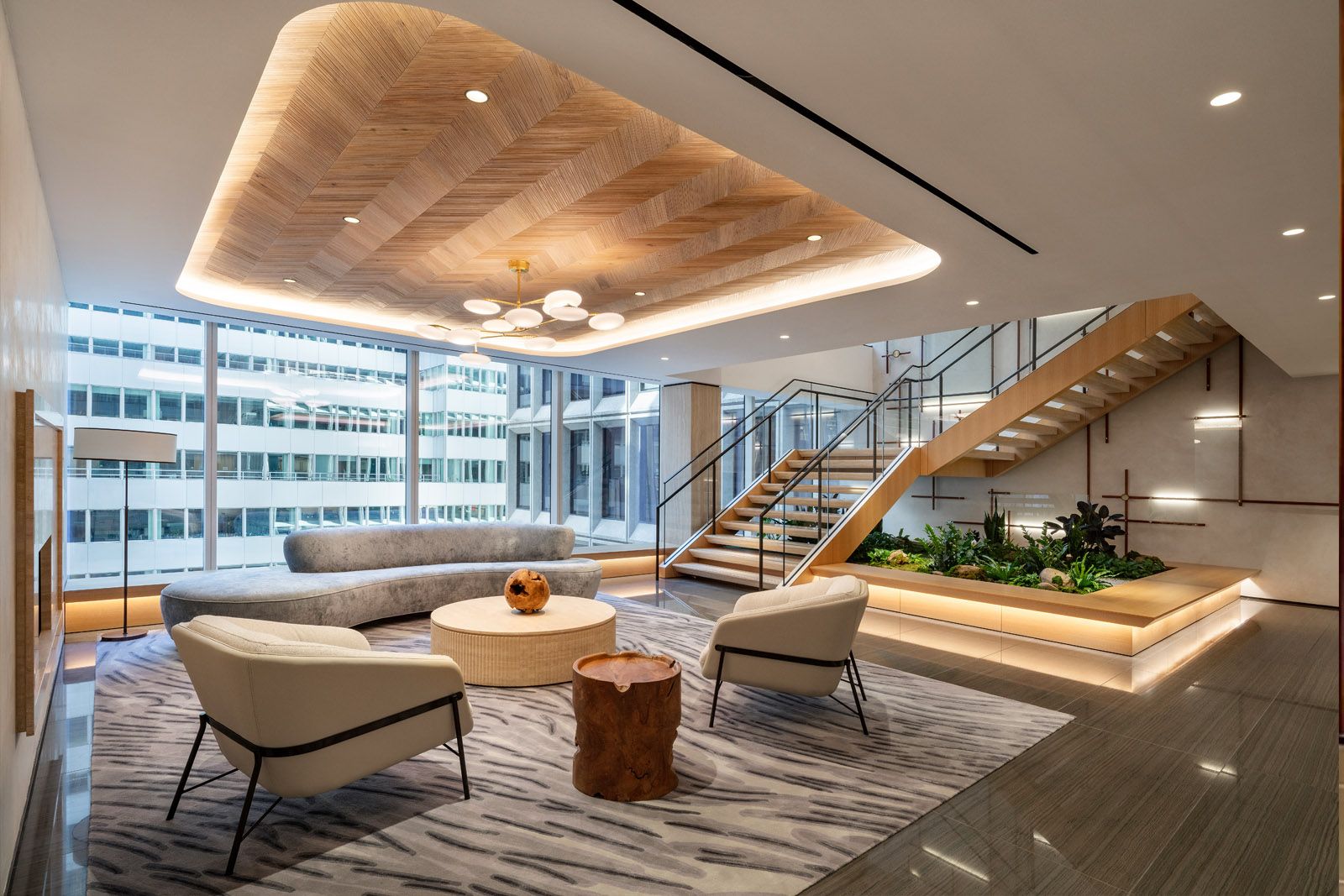 The improved common spaces in our New York office.